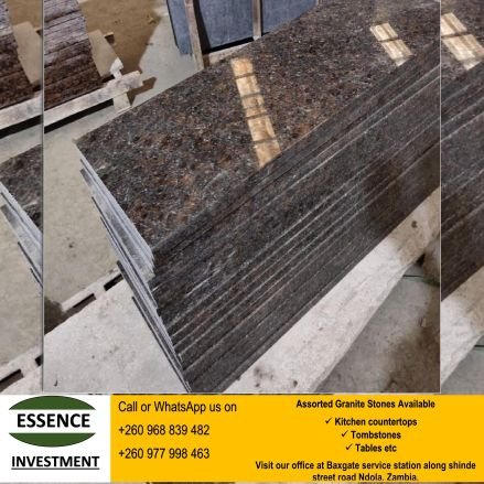 For Granite stones and granite accessories Tombstones, kitchen countertop and rhino cornice. contact: +260968839482 or +260979868290.
Ndola📍