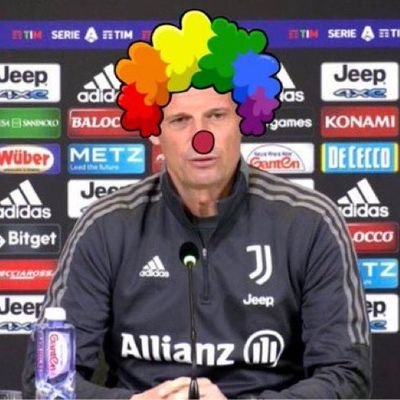 Liberiamo il calcio dal somaro livornese, essere immondo, arrogante,presuntuoso ed incapace. Un clown 🤡 alla corte degli Ovini, stolti e dissennati.#allegriout