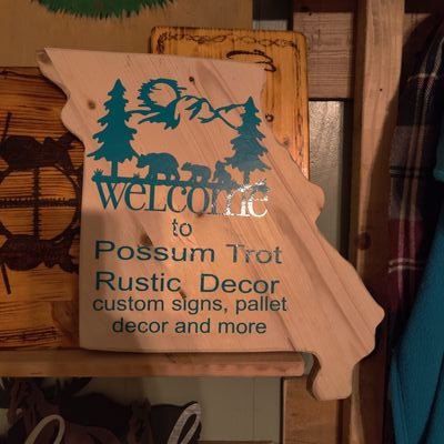 we make custom hand made signs and decor
for your home, cabin,office,man cave or she shed. see us at https://t.co/pQIQm4OQWA
