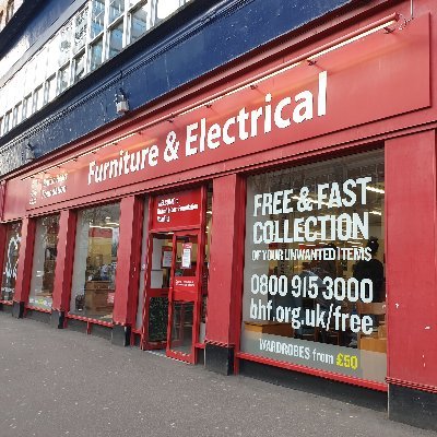 Charity shop in Reading Town Centre. We sell all kinds of furniture and electrical items. All profits go to the British Heart Foundation.