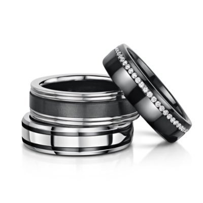 HIZ Ring, a new range of men’s rings. Contemporary, stylish and innovative, we’ve mixed black Zirconium & precious metal to create modern rings for modern men