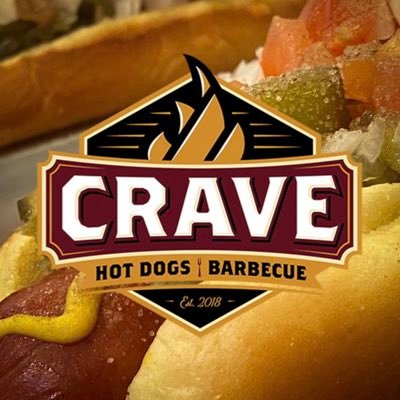 Crave is a fast-casual restaurant featuring jumbo beef hot dogs, smoked barbecue, and a self-serve craft beer wall!