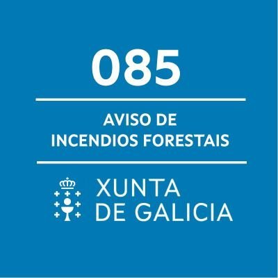 Conta da @Xunta para informar da prevención e dos lumes forestais.
Para avisar dun lume chama ao 085. Para denunciar actividades incendiarias, ao 900 815 085.