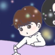 #ASTRO * 윤산하 * 하트5개 ♡♡♡♡♡ 뿌뿌~~ * Fanart * Please don't repost FA without permission!! 6人のお星様たちが幸せでありますように