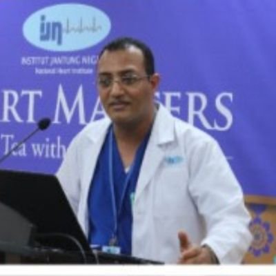 دعبدالحكيم نعمان ، استشاري امراض القلب ،زمالة كهرباء وقسطرة القلب مشفى القلب ماليزيا،زميل جمعية كهرباء القلب-الامريكيه، زميل جمعية قسطرة القلب الامريكيه ،