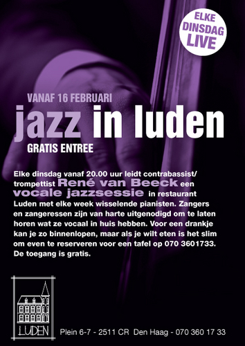 Info over jazz optredens in Den Haag e.o. Stuur je tweets over je optredens en we plaatsen ze
