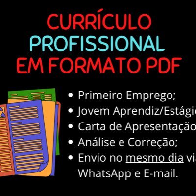 📝 Elaboração e análise Primeiro Currículo/ Estágio/Jovem Aprendiz; 📍Currículo competitivo, organizado e personalizado para você! 📞 WhatsApp no link ⤵️