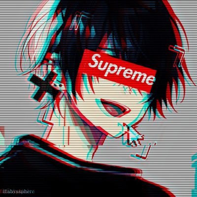 melhores fotos de anime da supreme para colocar no perfil