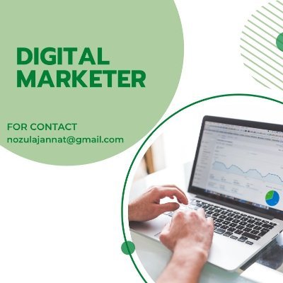 I am a professional Digital Marketer. Adaptable and ambitious individual with good problem solving and teamwork expertise. over 3 years of experience.