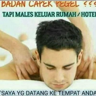 e76abca8856443b's profile picture. ✨Pijat Traditional kesehatan fullbody dan refleksiology sangat baik bagi tubuh kita🤗,
hubungi saya di https://t.co/UqL7Drv1bx jika anda berada dikota palu😉🙏🤠