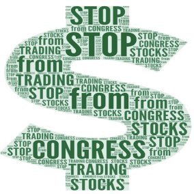 Advocating for a law to stop members of congress from trading individual stocks.