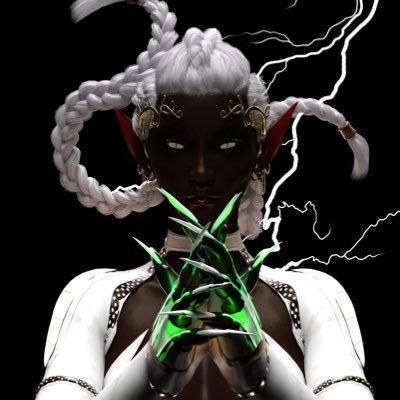 Black Elf 🧝🏿‍♀️ Digital model Citizen of the Metaverse #afro #afrofuturism #digitalavatar