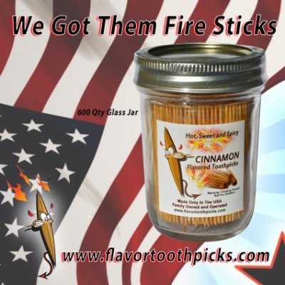 Hand crafted birchwood toothpicks in 5 amazing flavors. All made from USA made products. Licensed and Insured usa manufacturer. Located in Las Vegas