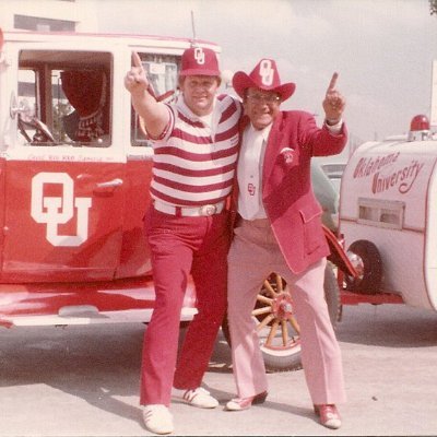 53 YEAR SEASON TICKET HOLDER AT THE UNIVERSITY OF OKLAHOMA.... CECIL BIG RED SAMARAS SIDEKICK FOR 15 YEARS... ALL THINGS SOONERS!!! THERE'S ONLY ONE OKLAHOMA