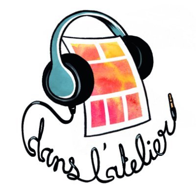 un podcast qui squatte dans l’atelier des autrices et des auteurs de BD par @paul_satis (le visuel est de @gally)