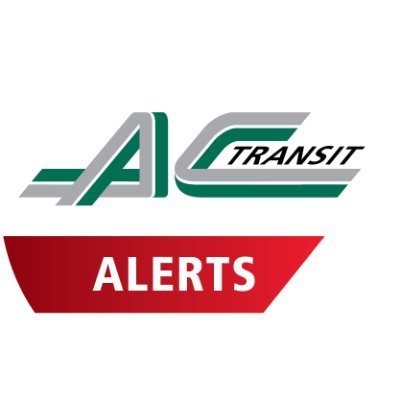 AC Transit service disruption alerts from 6a-7p M-F.
Automated cancelation alerts 24/7.

RealTime: https://t.co/Iu0IyyspYk | App: https://t.co/ysWmOnqhHN | Main: @RideACT