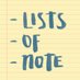 Lists of Note (@ListsOfNote) Twitter profile photo