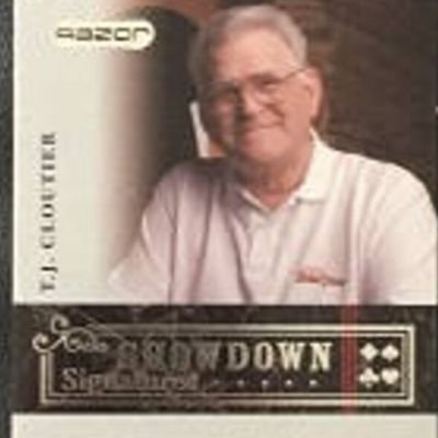 Rare TJ Cloutier Razor Poker Autographed Trading Card