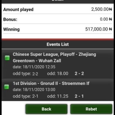 Sure game is available, payment after winning, always successful