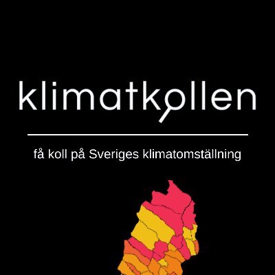 klimatkollen's profile picture. Klimatkollen ger dig koll på Sveriges klimatomställning. Här kan du se klimatdata för landets kommuner och jämföra utsläppen med Parisavtalet.