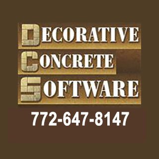 Decorative concrete software, stained concrete, polished concrete, epoxy concrete coatings, stamped concrete design software.