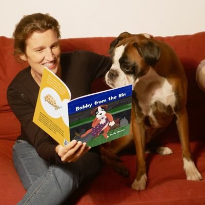 Journalist, novelist and author-illustrator of children's book Bobby from the Bin, starring the adorable real-life boxer rescue pup.