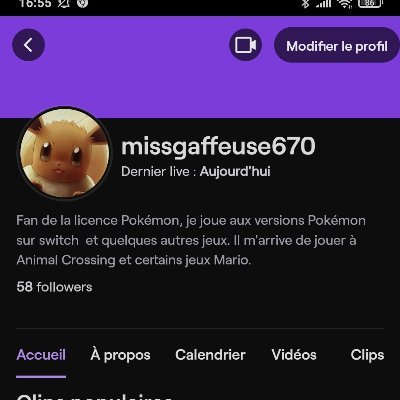 streameuse sur pokemon et certains autres jeux
N'hésitez pas à follow la chaîne c'est gratuit pseudo missgaffeuse670