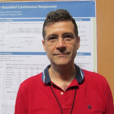 Javier_RMI's profile picture. Professor at the Autonoma University of Madrid. 
Psychometrics, Bayesian methods and computational statistics.
@pmetricsoc|#Rstats|@master_mccs_uam