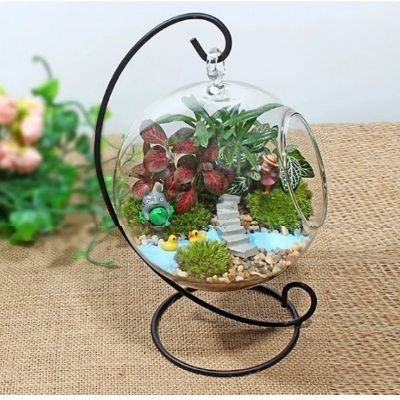 Stained Glass Crafts Trade Show Wedding Home Glass Flower House DIY Succulent Glass Bottle