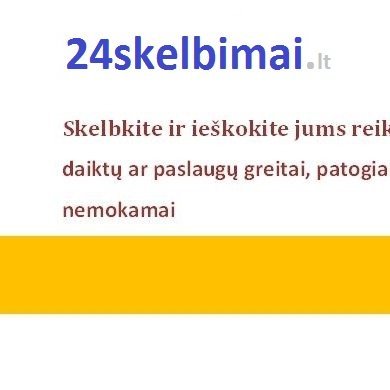 Nemokami skelbimai  https://t.co/OYlkZvqhAE visoje Lietuvoje. Skelbkite ir ieškokite jums reikiamų daiktų ar paslaugų greitai, patogiai ir nemokamai