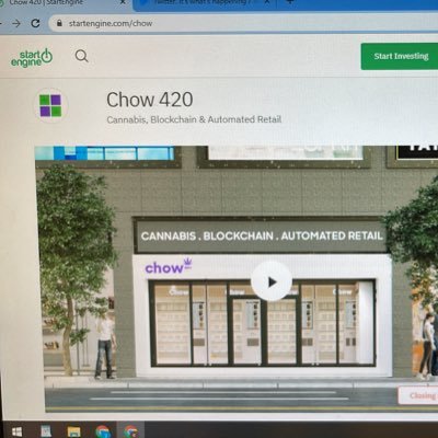 Business name is Chow 420. My first investment of $10350.00 at https://t.co/6bUGiAuHtX, I have feeling and my research this will be become a unicorn business 😊