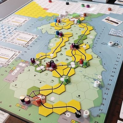 RustedTrains's profile picture. Dedicated to board games. Most likely 18XX, train, and heavy euro games.