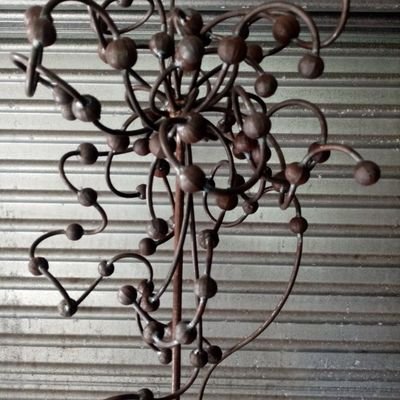 Female welder, Metalart, garden artwork