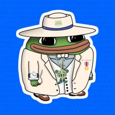 Shiller Pepe | Profit is yours, Loss is yours, Nothing is mine, I'm just regular Shiller.P | #NFT #P2E #Gamefi #DeFi #NODE | NFA DYOR | Shilling in my 🧬 | 🐸