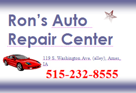 RonsAutoRepair5's profile picture. Ron's Auto Repair Center has been providing quality car care in Ames, IA since 1982. We are a family owned business.