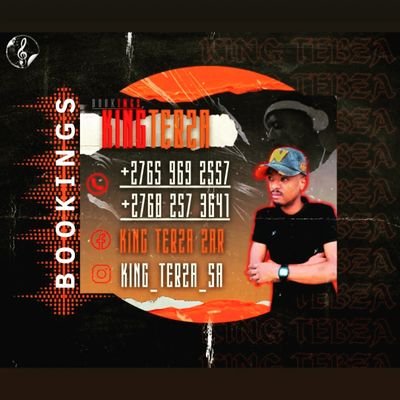 PROMOTER//DANCER//LOW PROFILE DJ😎🤟//HUSTLER//RENT OUT HUB ON EVENTS...
For Bookings ||068 257 3641//065 969 2557 (Whatsapp)
IG:KING_TEBZA_SA