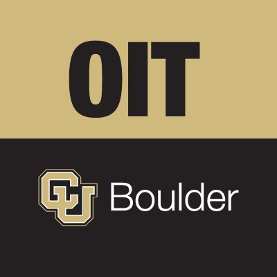 We are the Office of Information Technology (OIT) at CU Boulder. Contact us at oithelp@colorado.edu or 303-735-4357. Find us online at https://t.co/0FnjuPfv7Y.