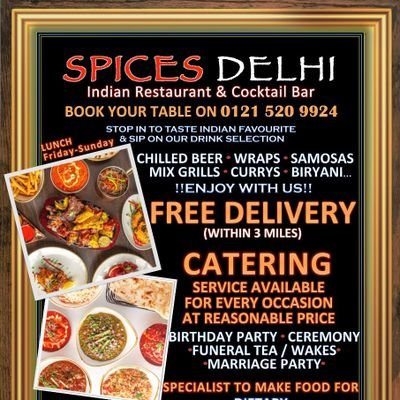 spices delhi an authentic Indian restaurant and cocktail bar, only the palace where you can get proper Indian style food,our aim is makes best food in the world