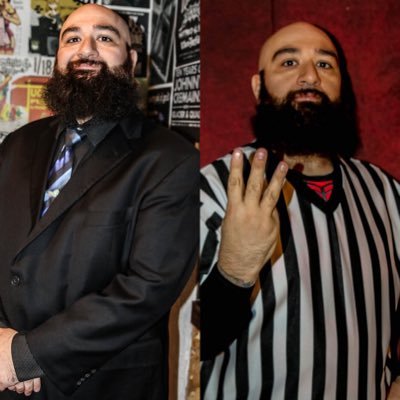 Bald, tattooed and bearded fella. Need an experienced ring announcer or a referee? Email serious inquiries to bookthebeard86@gmail.com