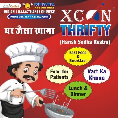 Xcon Thrifty Restro 
Tiffen, Thali and other foods available