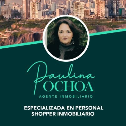 Soy Maria Paulina Ochoa  agente Inmobiliario y personal shopper inmobiliario, te ofresco un servicio personalizado para potenciar tu vivienda.