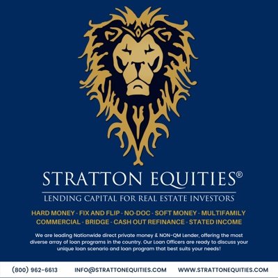 Stratton Equities is the Nationwide Leading Hard Money NON-QM Mortgage Lender - Helping Real Estate Investors, Finance their Investments Goals. 👇 Apply Now! 👇