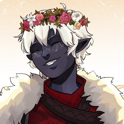 💫27 years old 
💫she/her  
💫drow barbarian, aasimar warlock
🦇 vampire overlord in CoS
🏳️‍🌈

Pfp by @noxlotl