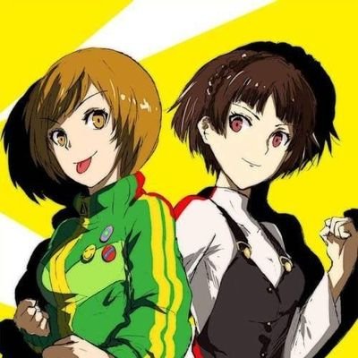 Chie (💛) Makoto (❤) Yukari (🩵)