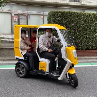 エコな三人乗り電動三輪バイクを販売しています。/動く看板/宣伝カー/東京杉並