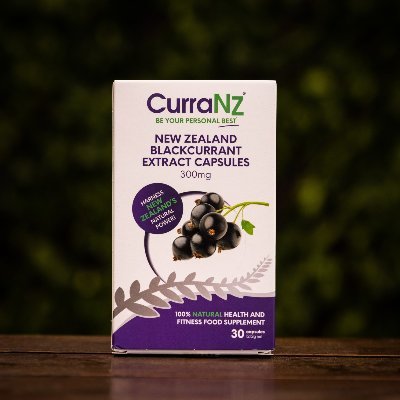 CurraNZ New Zealand Blackcurrant Extract is a naturally-sourced, high-potency health and fitness food supplement, used pre and post workout.