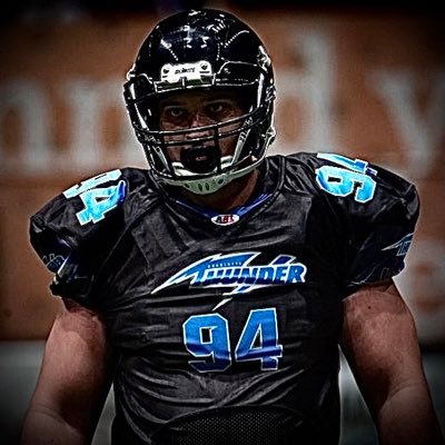 NFL free agent Defensive End/OLB 6’4 265. Current Jacksonville Sharks DE Former Charlotte Thunder DE