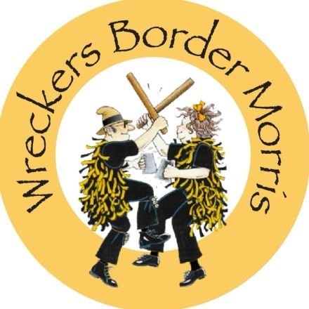 We are Wreckers Border Morris and we're from the Tamar Valley in South East Cornwall. Our Kit is in the black and gold of the old Cornish Kings.