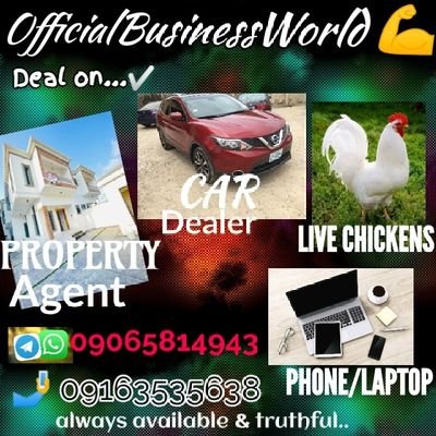 BusinessWorld 
         Dealer on Cars 
                 and Properties Agent 🤳 09065814943