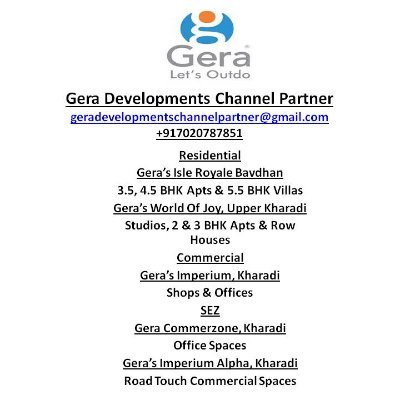 ChannelGera's profile picture. Pune Builders and Developers Channel Partner

Pune Property Services By Classic Real Estates, Pune, Maharashtra, India

Anant V Songire

+917020787851